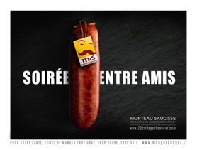 Affiche Saucisse 20cm de pur bonheur !